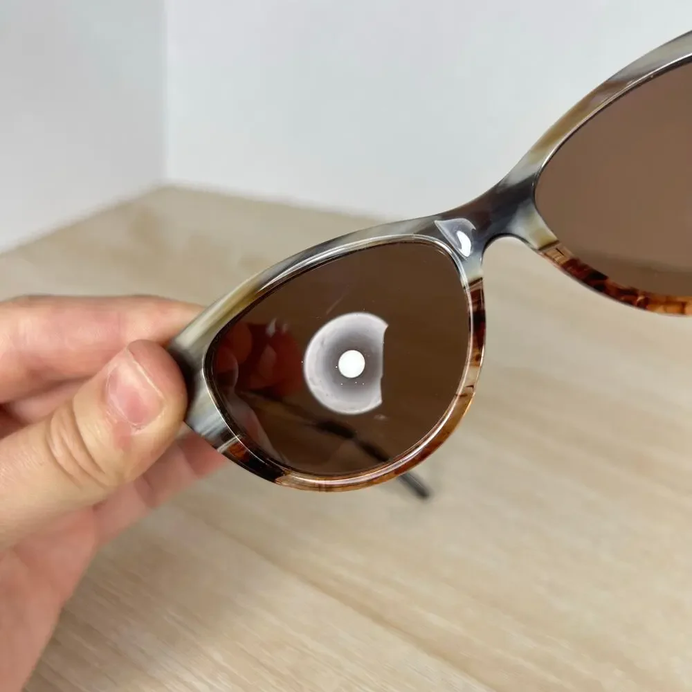 Corinne McCormack Annette 10201610 Sunglasses Striped Brown White 55-15-140
